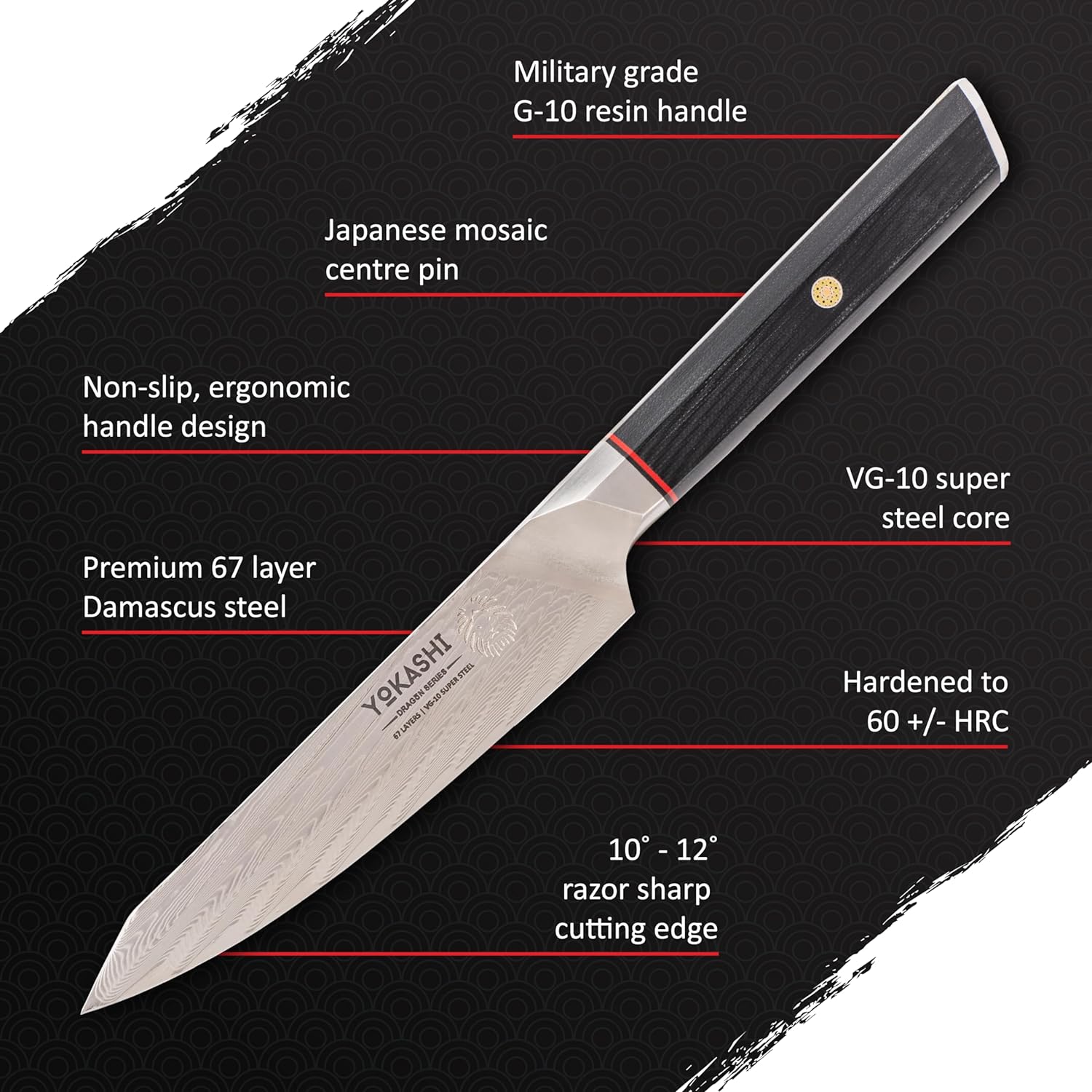Dragon series Utility paring knife 5.5 inch